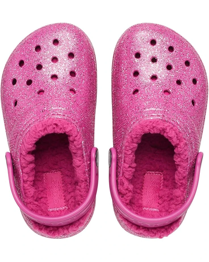 Crocs Kids Classic Lined Glitter Clog (Little Kid/Big Kid) | Clogs 2 Crocs Kids Classic Lined Glitter Clog (Little Kid/Big Kid) | Clogs - Image 2
